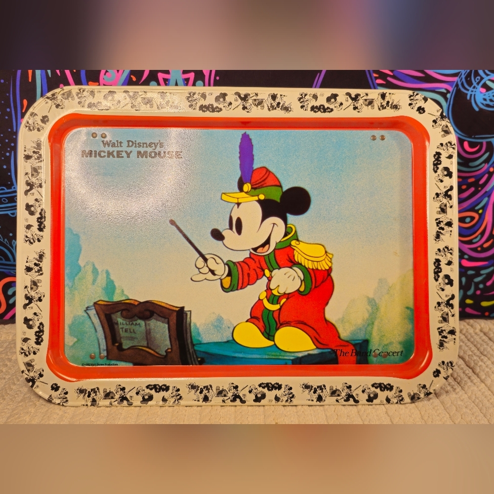 Vintage 1980 Disney Mickey Mouse "THE BAND CONCERT" Bed/tea/tv Tray - Picture 2 of 7